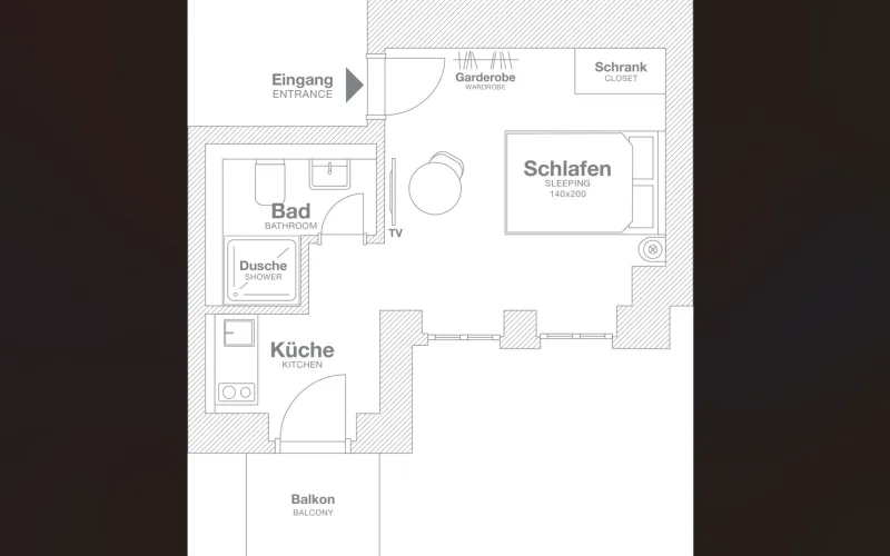 Apartment Berlin Mitte B1016 Berlin Mitte Wedding 22qm XS+Balkon img8 Apartment Berlin Mitte B1016 Berlin Mitte Wedding 22qm XS+Balkon img8