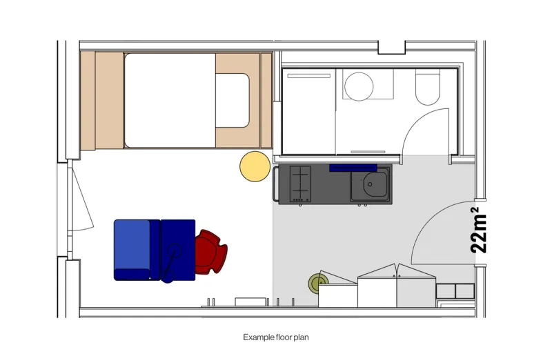 Apartment Frankfurt am Main F1083 Frankfurt Sachsenhausen Stayery BIG 22qm img6