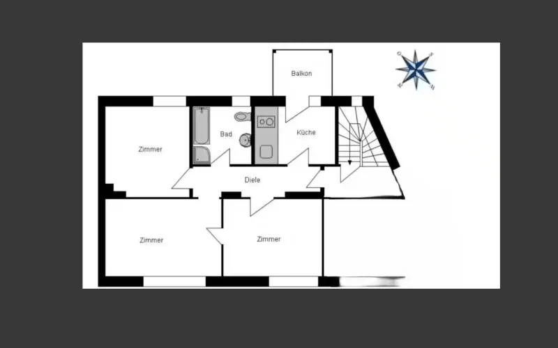 Apartment Köln K1095 Köln Mülheim 72qm EG 3 Schlafzimmer, Balkon img11 Apartment Köln K1095 Köln Mülheim 72qm EG 3 Schlafzimmer, Balkon img11