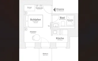 Apartment Berlin Mitte B1016 Berlin Mitte Wedding 22qm XS+Balkon img7