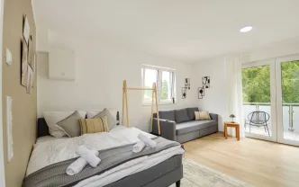 Wohnen auf Zeit BI1237 Bielefeld-Schildesche 35qm-Studio, 1.OG, Balkon