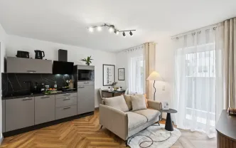 Wohnen auf Zeit LIP1267 Bad Salzuflen, 30qm Apartment, Balkon 1OG.